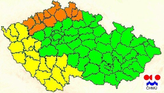 Upozornění od ČHMÚ