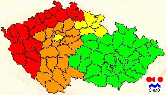 Upozornění od ČHMÚ