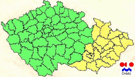 Upozornění od ČHMÚ