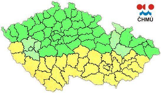 Meteorologické upozornění od ČHMÚ