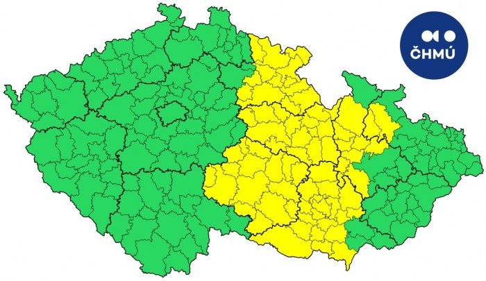 Meteorologické upozornění od ČHMÚ