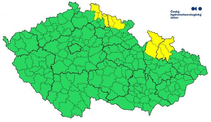 Meteorologické upozornění od ČHMÚ