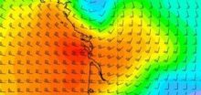 Západní Francii zasáhl silný vítr s rychlostí přes 100 km/h