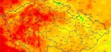 Nedělní nejvyšší odpolední teploty vystoupaly v Plzni na 28,0°C