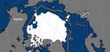 Rozloha mořského ledu na severní polokouli dosáhla letošního minima