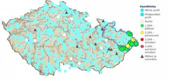 Déšť zvedl hladiny řek v Libereckém a Zlínském kraji